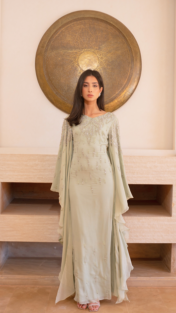 Sage Kaftan Modest Sequin Dress Sage Kaftan Modest Sequin Dress