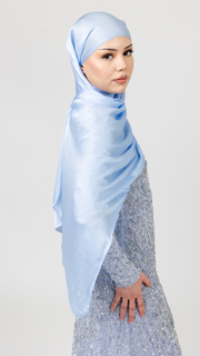 Baby Blue Satin Hijab