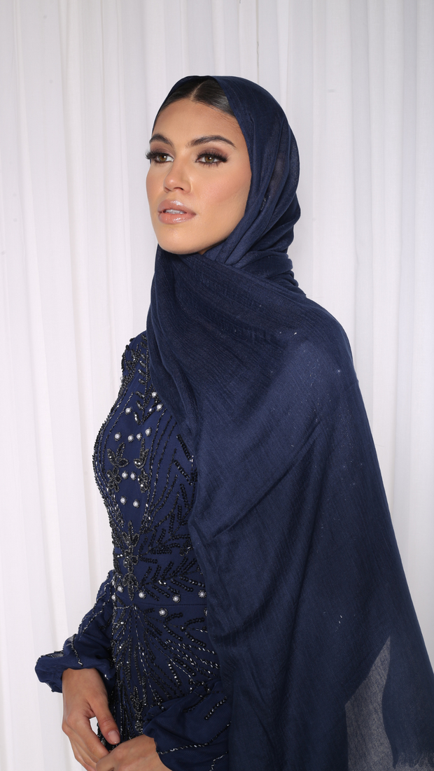 Navy Premium Modal Hijab