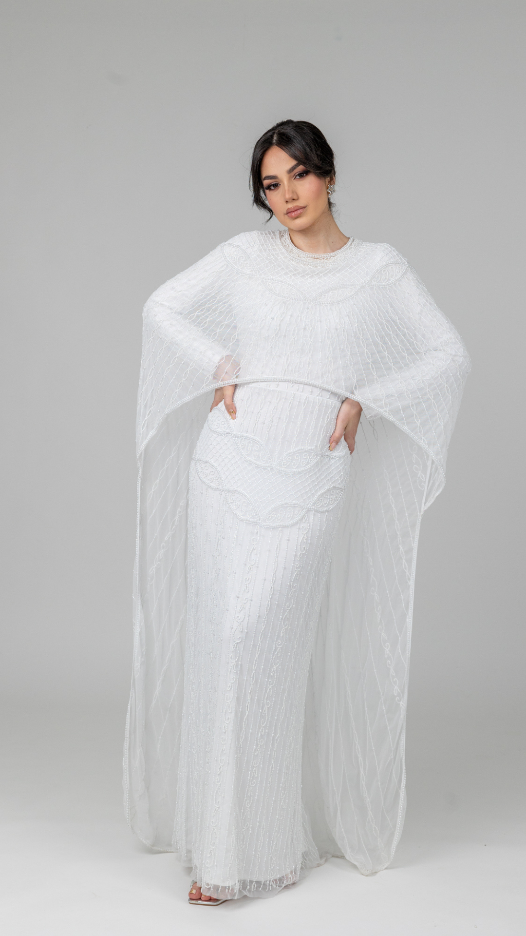 ワンピース chilaubeblanc Narrow line Cape Dress Narrow line Cape Dress – L'AUBE BLANC
