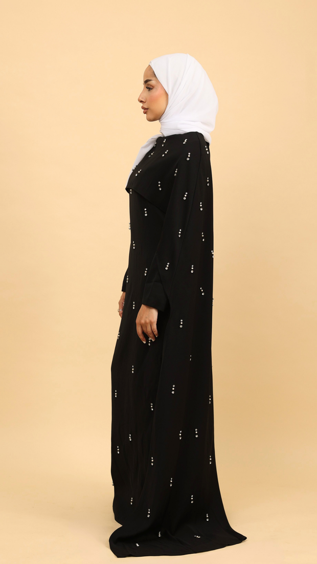 Black Cape Modest Maxi Dress