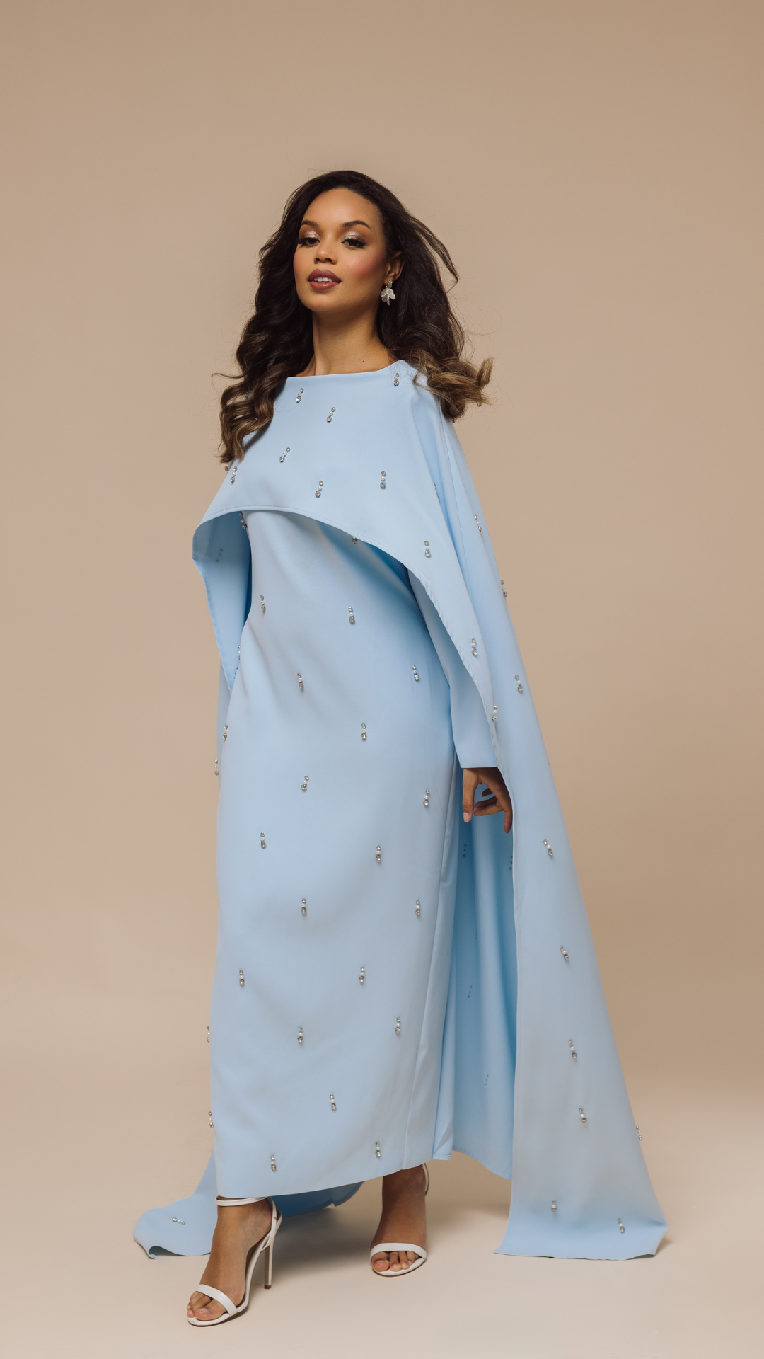 Blue Cape Modest Maxi Dress – Shimmi Dresses