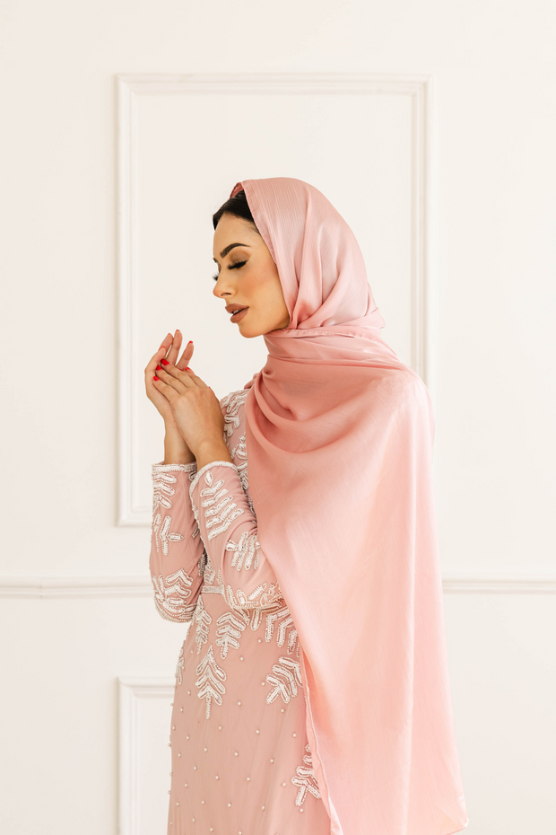 Baby Pink Satin Hijab