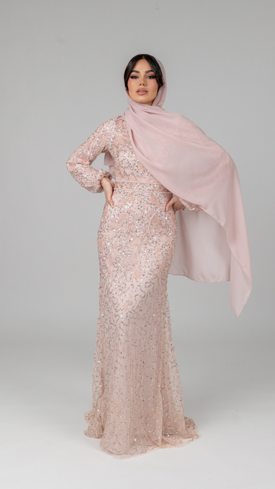 Soft Pink Chiffon Hijab