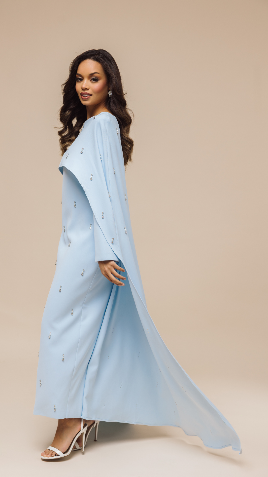 Blue Cape Modest Maxi Dress Shimmi Dresses Blue Cape Modest Maxi Dress Shimmi Dresses