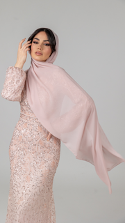 Soft Pink Chiffon Hijab