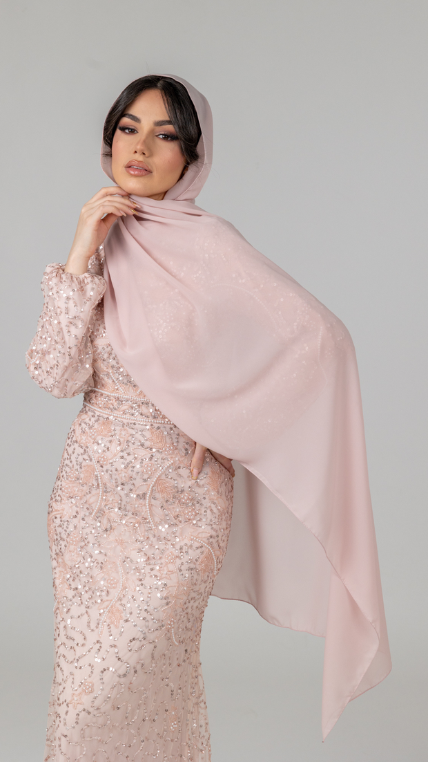 Soft Pink Chiffon Hijab