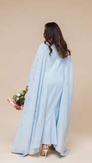 Blue Cape Modest Maxi Dress