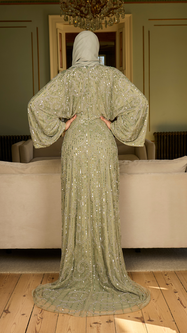Sage Kimono Sleeve Embellished Maxi Dress Shimmi Dresses Sage Kimono Sleeve Embellished Maxi Dress Shimmi Dresses