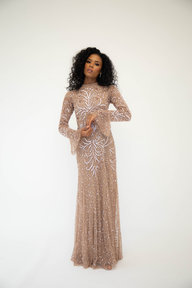 Sparkly maxi 2025 evening dress