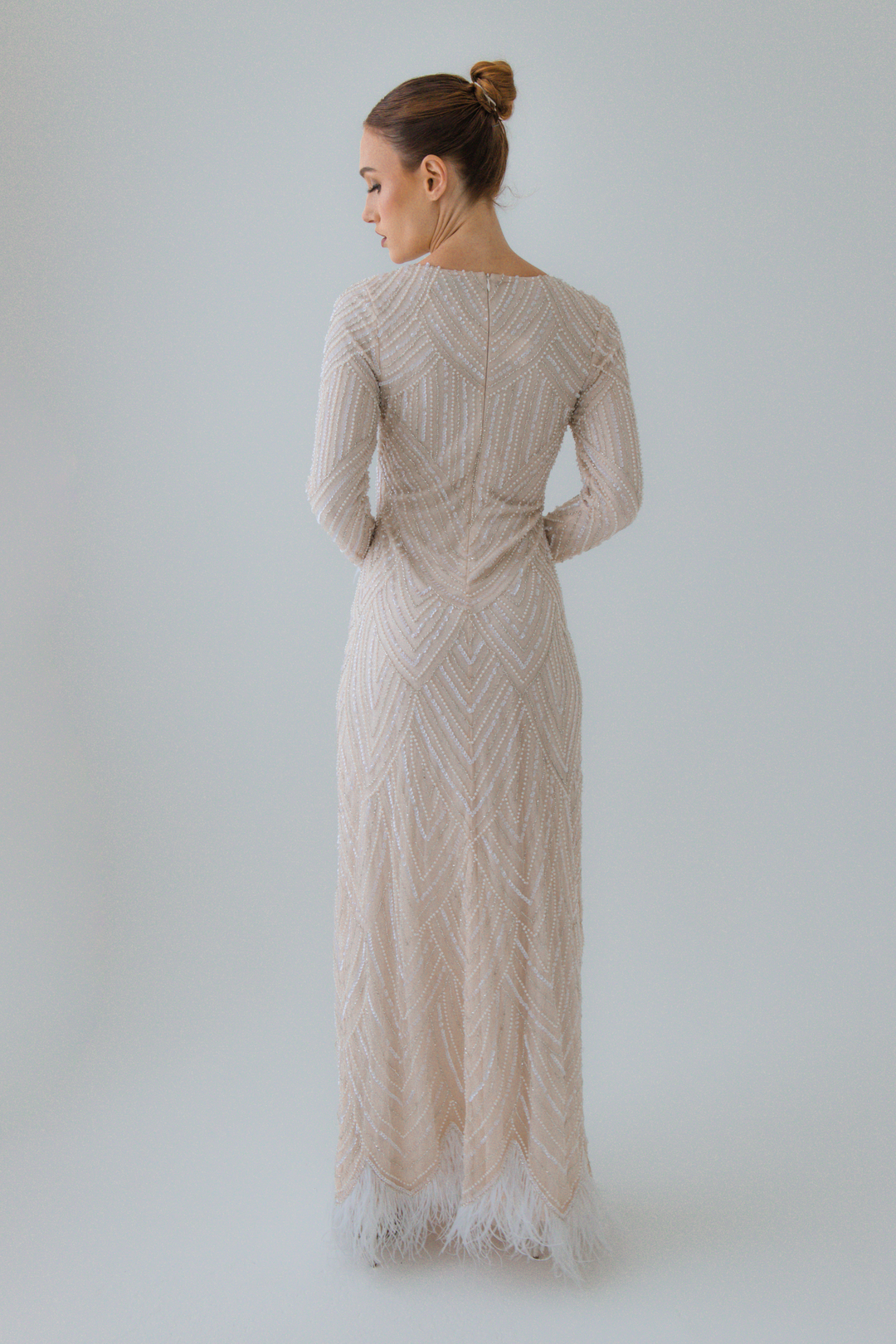 cream dress with fur Cozy Feeling Fur Trim Mini Dress - Cream