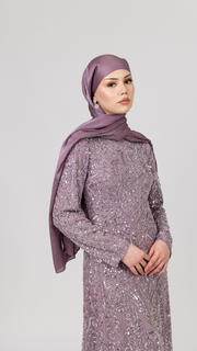 Purple Satin Hijab