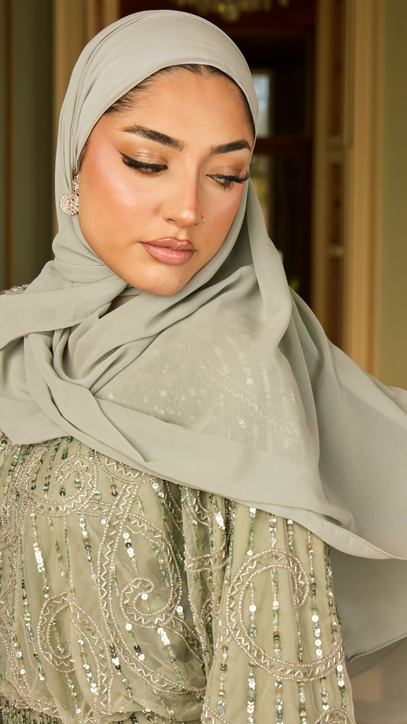 perfect green dress Sage Chiffon Hijab