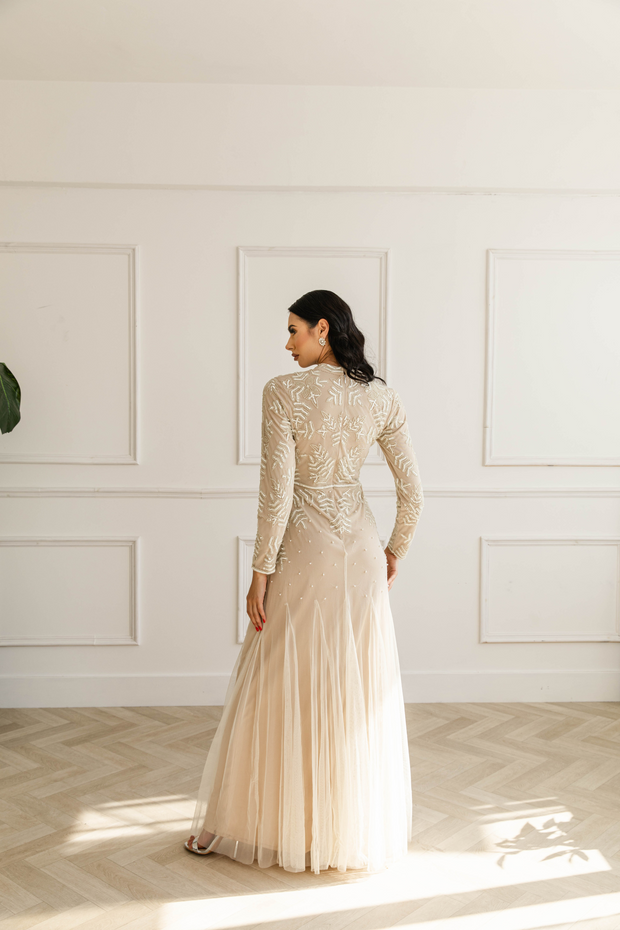 Cream sales pearl dress