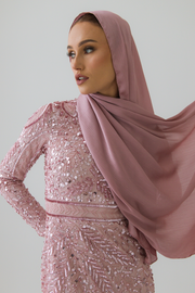 Pink Satin Hijab - Nawra