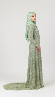 Sage Mint Satin Hijab