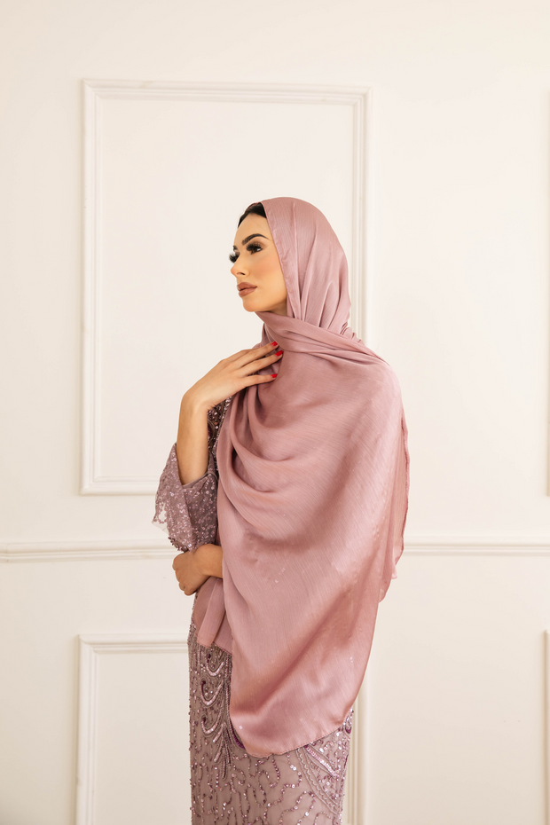 Lilac Satin Hijab