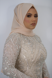 Cream Chiffon Hijab