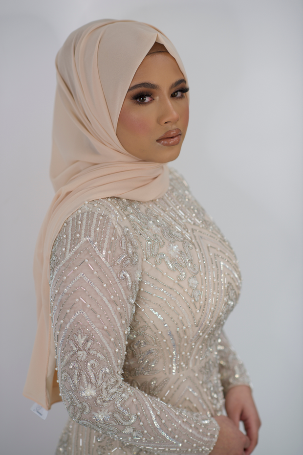 Cream Chiffon Hijab