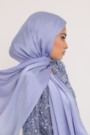 Sky Blue Satin Hijab